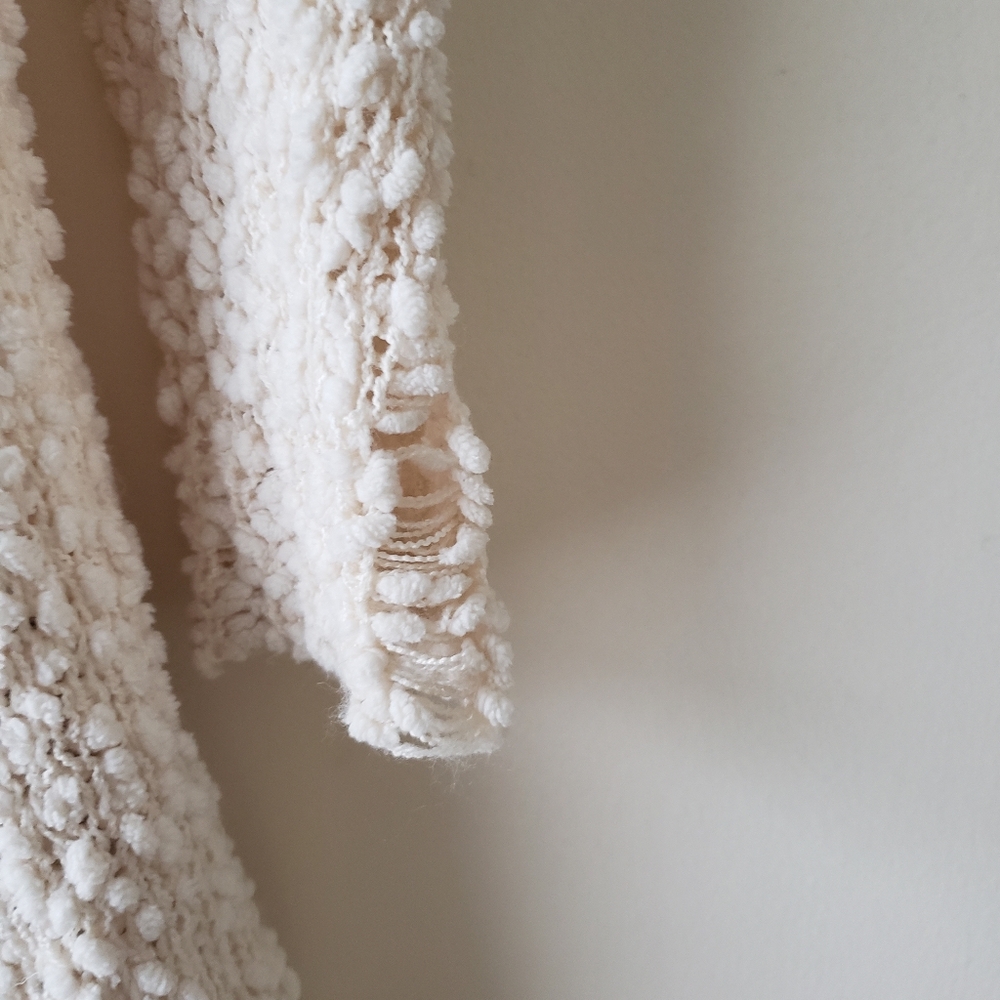 Only Cream Textured Open-Front Cardigan - Picture 8 of 8
